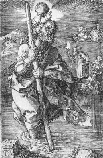 Albrecht Durer St Christopher Facing to the Right France oil painting art